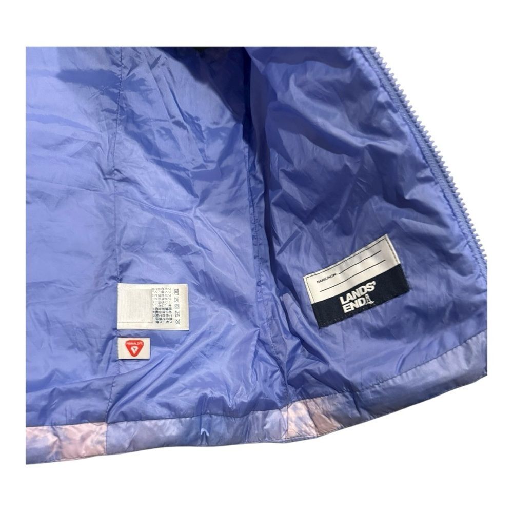 Lands' End Lavender Purple Girls Lg (10-12) Quilted Puffer Full Zip Vest - Picture 5 of 11